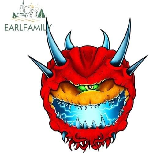 EARLFAMILY 13cm x 11.6cm For Cacodemon Car Stickers Auto Air Conditioner Decal Graffiti Waterproof Custom Printing Decoration