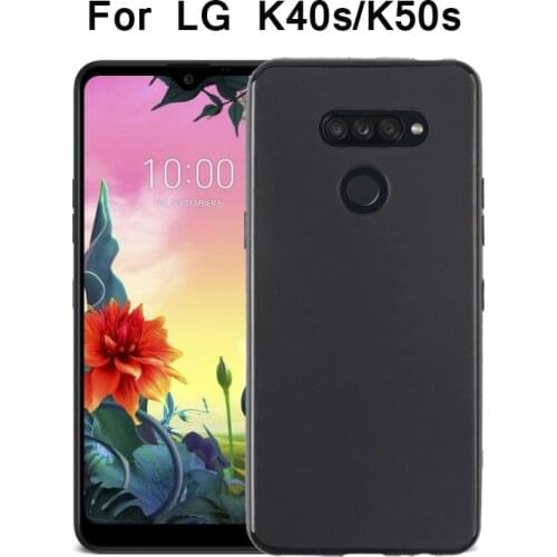 For LG K50S Case 6.5'' Phone Cover Black Silicone Soft Cover for LG K40S Case 6.1'' TPU Fundas for LG K50S Thinq LGK40S LGK50S
