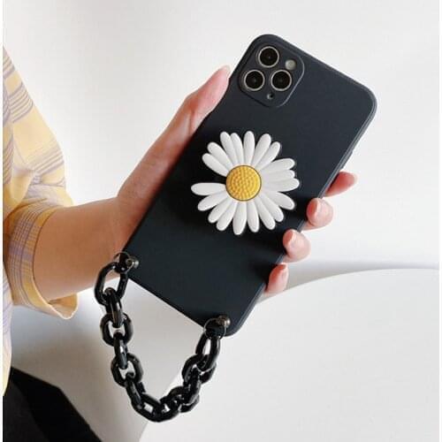 Fashion Flower Stand Holder Case For Meizu 17 Pro 16T 16XS 15 Lite M9 M8 Note M6S M5 M3S M3 mini Cover With Chain Bracelet