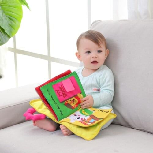 3D Baby Soft Cloth Books 0-12 Months Educational Baby Toys Learning Educational Kids Cloth Books Infant Baby Fabric Book Rattles