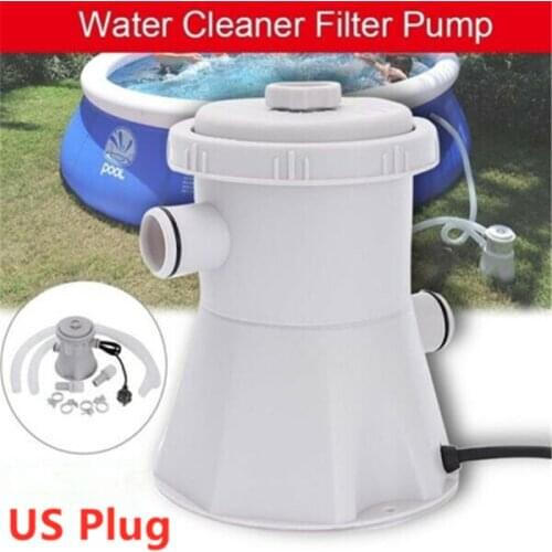 110V Electric Swimming Pool Filter Pump Kit Paddling Pool Above Ground Swimming Pool Water Cleaner 300 Gal