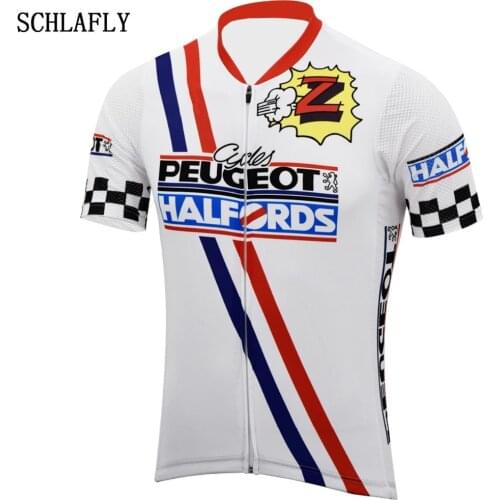 France cycling jersey white summer retro short sleeve tour bike wear old jersey road jersey cycling clothing schlafly