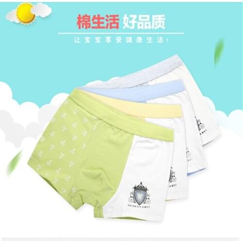 Childrens cotton underwear boys boxer pants 2-3-5-12 years old baby underwear students boyshort kids underwear shorts