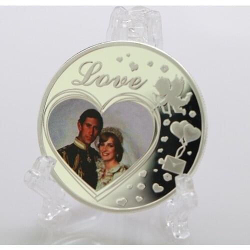 Commonwealth Princess Diana Collection Coin Cupid Love Commemorative Coin Silver Plated Coin Gift Challenge Coin