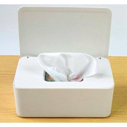 Wet Tissue Box Desktop Seal Baby Wipes Paper Storage Box Dispenser Holder Household Plastic Dust-proof With Lid Tissue Box