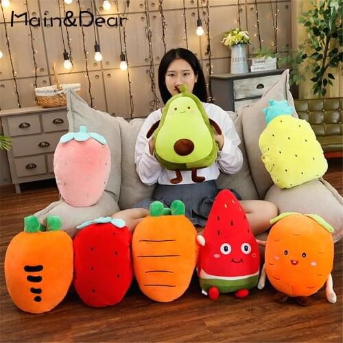 Cute Cartoon Fruit Warm Hand Pillow Cushion Decorative Dual-use Play Toys For Girls Home Decoration Chair Back Pillow Cushion