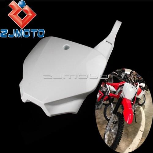 Motocross Enduro White Front Number Plate Custom For Honda CRF150F CRF230F 2003-2019 Off-Road Plastic Front Fender Mudguard