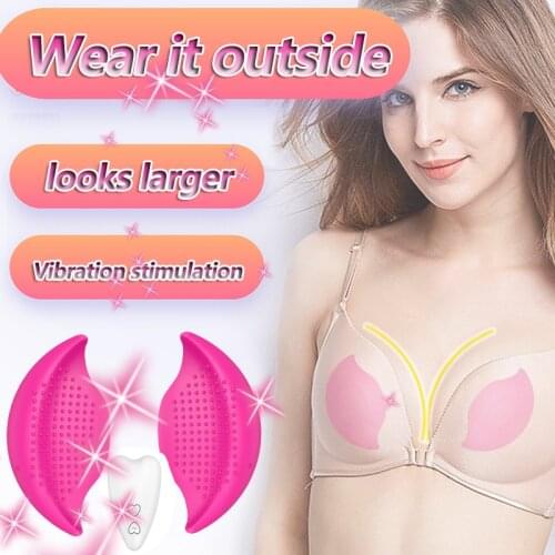 New Breast Stimulation Bra Massager Nipple Vibrator Breast Enlargement Wireless Remote Control Sex Toys For Women Masturbation