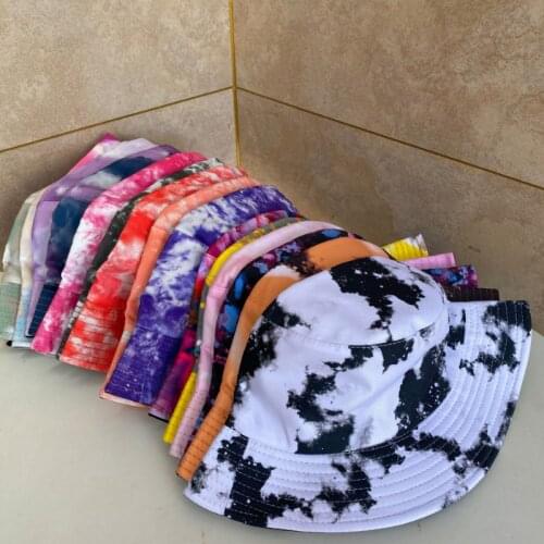 Zomer Tie Dye Bucket Hat for Men Women Reversible Fashion Hip Hop Hat Fisherman Bob Street Outdoor Travel Boys Girl Hat Panama