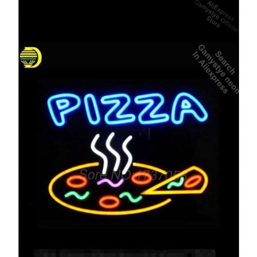 PIZZA Neon Sign Real Glass Tube Handicrafted Custom LOGO Texans Recreation Room Iconic Sign Pizza Shop Sign Outdoor a Frame Sign