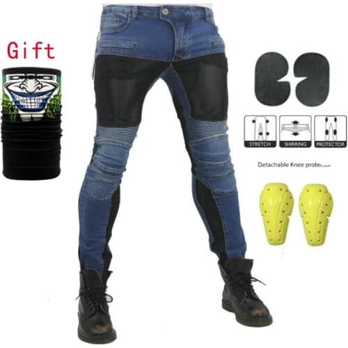 PK719 summer stretch breathable mesh riding casual pants PK-719 motorcycle jeans for men and women