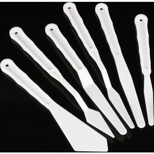Plastic Palette Knife Scraper Spatula Knives Shovel Art Supplies Acrylic Plate 6PCS/lot Modelismo Clay Tools Set