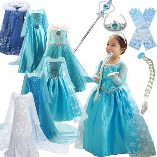 Dresses Birthday Girls Princess Party Carnival Gown Cosplay Costumes Halloween Tutu Princess Vestidos For Little Girls