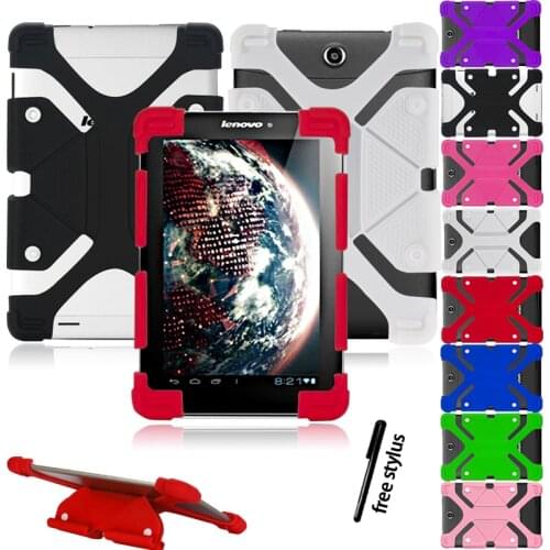 Tablets Case for Lenovo Tab E10/ M10/Lenovo Smart Tab M10 LTE/HD/HD LTE/P10/P10 LTE Silicone Shockproof Protective Case + Stylus