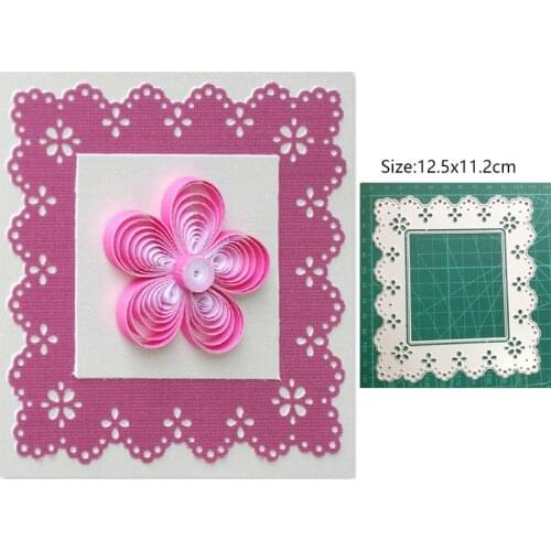 Customize dies Lace Flower Photo Frame Metal Cutting Dies Stencils Dies Scrapbooking Cards Making Embossing Handmade Craft dies