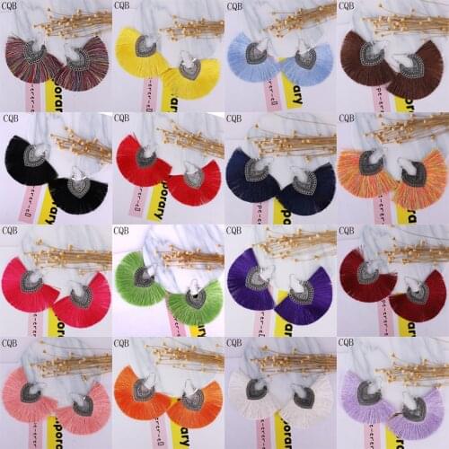 Tassel Earrings for women vintage big heart tassel bohemian earings fashion jewelry 2019 geometric yellow drop earring luxury