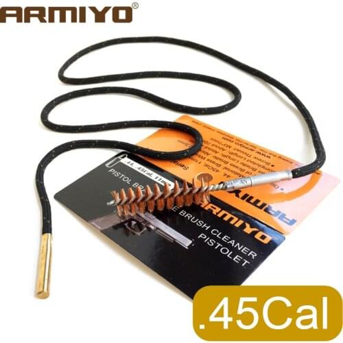 Armiyo Barrel Brush .44Cal .45Cal 11.4mm Pistol Bore Cleaner Gun Cleaning Brush Shooting Accessories Screw Thread Size 8-32