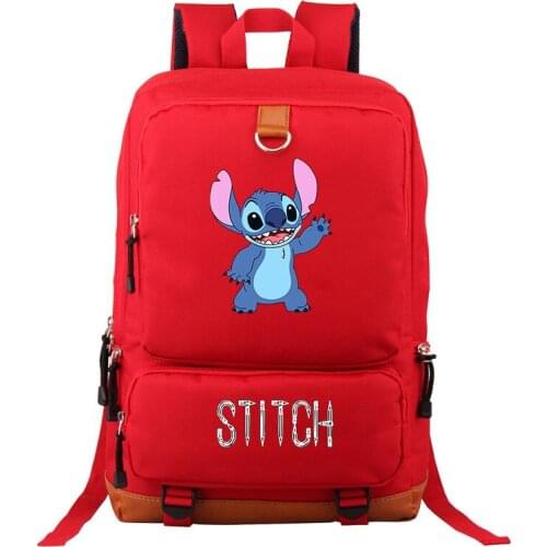 Anime Stitch Schoolbag Oxford Backpack Men Luxury Laptop Pink Women Travel Book Bag Sac A Dos Zipper Backbag Mochila