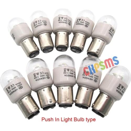 10 PCS LED-BA15D 220 Volts Push In Type LED Light Bulbs fit for Kenmore PFAFF Bernina SINGER
