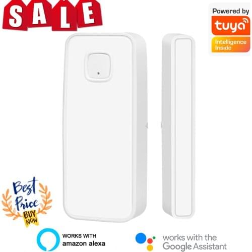 Tuya Zigbee Smart WiFi Door Sensor Door Open / Closed Detectors WiFi App Notification Alert Security Alarm Support Alexa Google