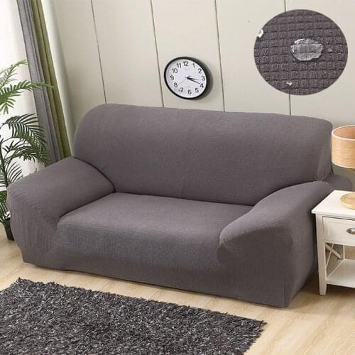 Waterproof Sofa Cover Elastic Couch Cover Solid Color for Living Room Stretch Slipcover All-inclusive Furniture Protector Covers