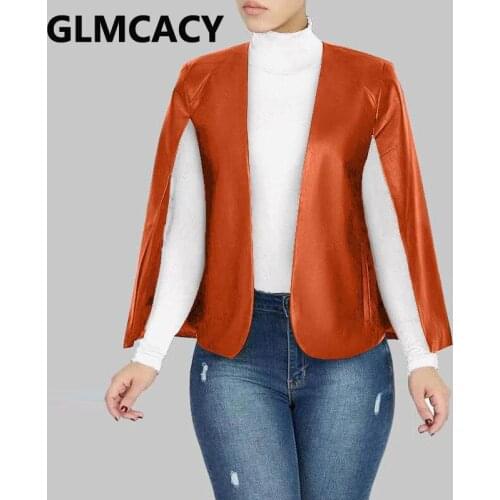 Women Long Sleeve Patchwork Cape Top Jacket