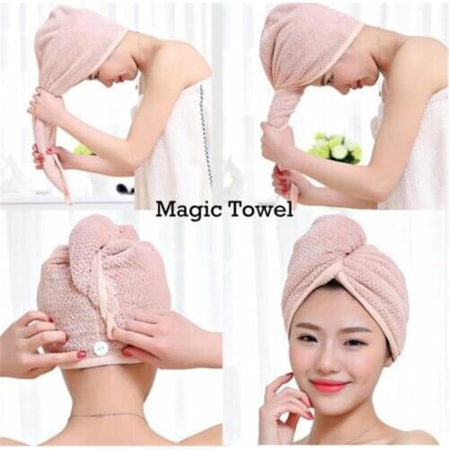 Women Hair Quick Drying Microfiber Bath Spa Towel Turban Knot Twist Loop Wrap Hat Cap For Bath Bathroom Accessories