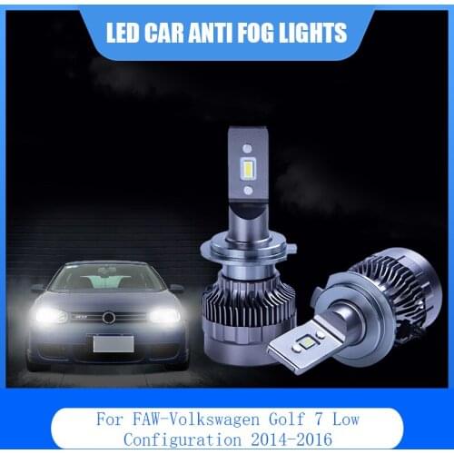 2Pcs For FAW-Volkswagen Golf7 Low Configuration 2014-2016 LED Car Lights Anti Fog Lamp H7 H11 H15 6000K 12V Car LED Headlights