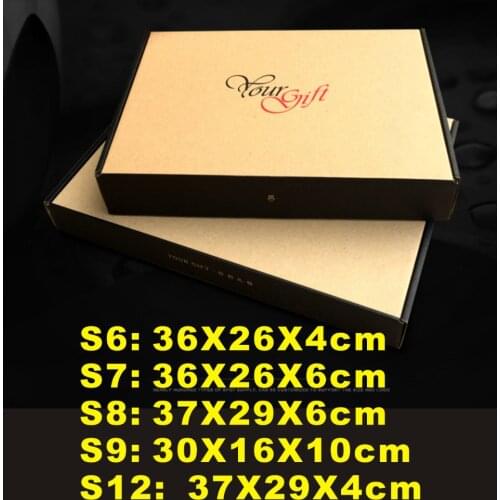 23 sizes choose, S6- S12 , your gift kraft paper box , packing clothes box, mail box for you webshop. packing box