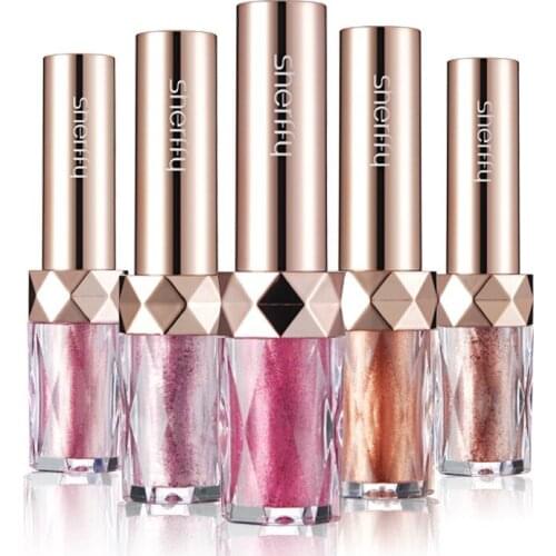 5 Colors liquid Glitter Eyeshadow Multifunction Mermaid Peach Color Waterproof Long-lasting Beauty Eye Lip Makeups