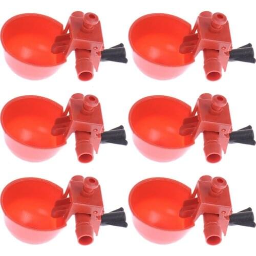 9.5mm Home Bird Supplies Cups Bottles Automatic Chicken Quail Drinker Chicken Waterer Bowl With Screws Pet Products 1/2/5/10pcs