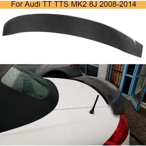 Car Rear Trunk Spoiler Wing for AUDI TT 8J MK2 Coupe Convertible 2 Door 2008-2014 TT Sline TTS TT RS Carbon Fiber / FRP Black