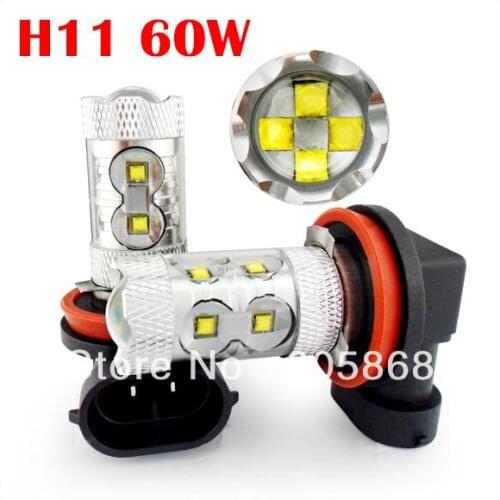 Free Shipping CREE chips led 60W SMD LED Car Fog light H4 H7 1156 9005 9006 H11 led fog lamp car led headlight