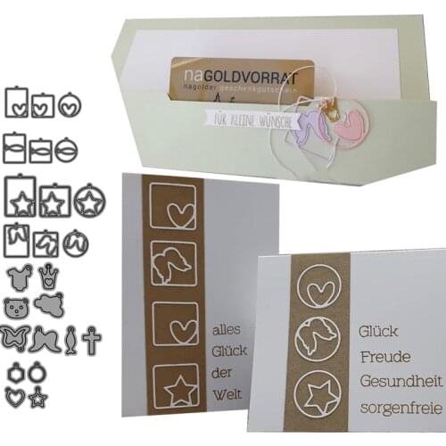 CH Small pendants Metal Cutting Dies Embossing Scrapbooking Stencil Craft Cut Dies For DIY Card Crafts Handmade