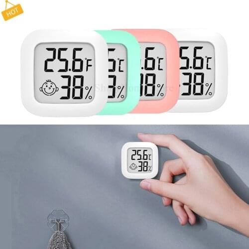 Digital LCD Thermometer Hygrometer Indoor Mini Temperature Humidity Meter Electronic Monitor Smile Face