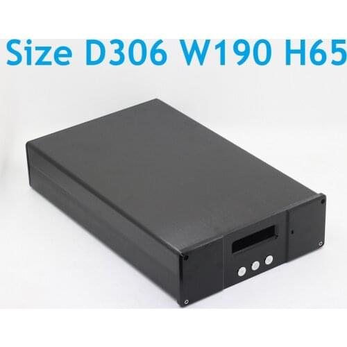 Size D306 W190 H65 DAC Decoder Board Chassis ES9018 DIY Aluminum Case Power Amplifier Housing Box