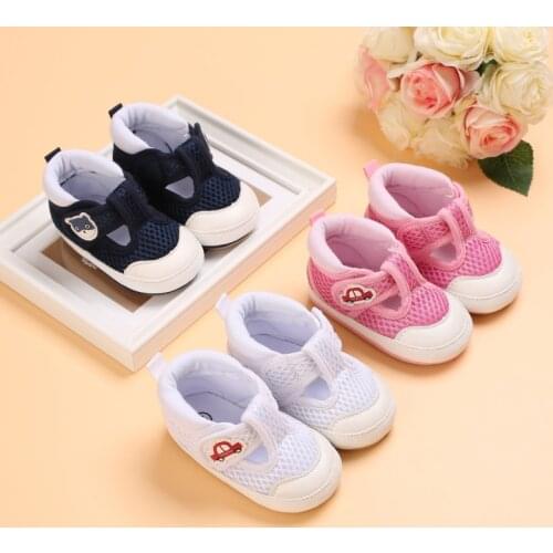 Spring and Autumn Boys And Girls Baby Breathable Soft Rubber Sole Anti-Skid Sports Shoes 0-18 Months Newborn Toddler Shoes