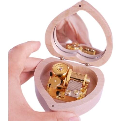 Sinzyo Handmade Wooden One love Music Box Birthday Gift For Christmas/Birthday/Valentines day gift