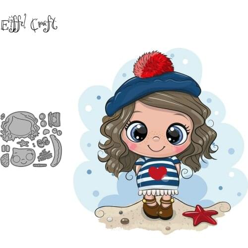 Girl On The Beach Scrapbooking Paper Metal Craft Dies For Card Making Summer Diy Cut Dies Metal 2020 Nouveau Arrivage