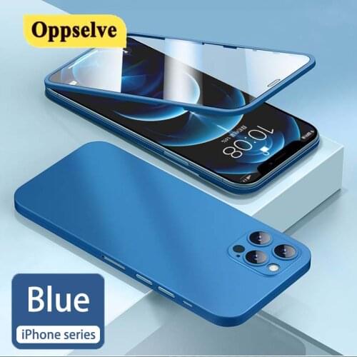 For iPhone 12 Case 360° All-Around Package Lens Protect Toughened Glass Cover For iPhone 12 Pro Max 2021 New Mobile Phone Cover