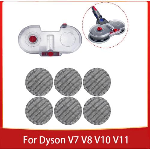 Electric Mop Water Tank for Dyson Vacuum Cleaner V7 V8 V10 V11 Replacement Electric Mop Head Brush with 6 Mopping Pads