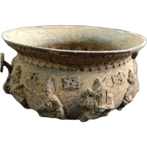 Antique bronze collection bronze ware eight immortals stove made in Kangxi