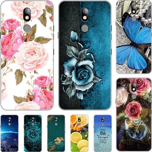 Fashion Flower Case For LG K40 LM-X420 LG K12+ LG K12 Plus X4 2019 5.7" Cover Soft Silicone Cat Printing Capa Back Coque