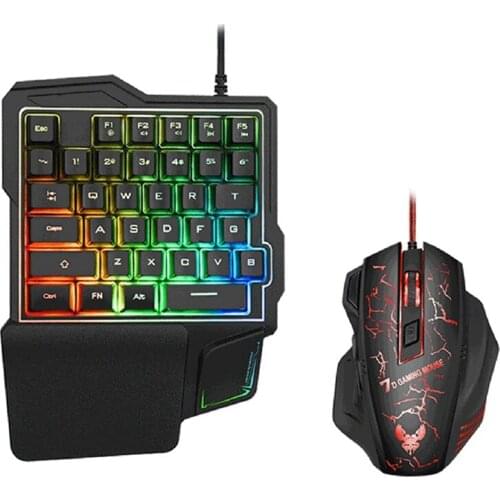One-Handed Keyboard and Mouse Set Game Artifact Manipulator Keyboard Wired Keyboard and Mouse