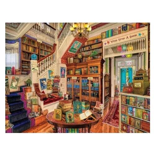 Abstract library Needlework,Scenic 14CT Counted For Embroidery,Set DIY Cross stitch kits,Art Pattern Cross-Stitching decor