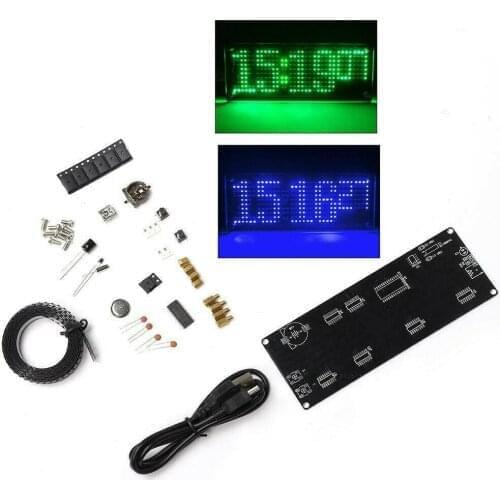 New 5V SMD LED Dot Matrixs Digital Clock Production Kit DIY Clock Kit Electronic Parts Accessory Welding Learning Board Module