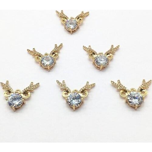 New arrival! 18x22mm 30pcs Cubic Zirconia Antlers Charm/pendant for Earrings DIY parts,Jewelry Accessories Findings & Component