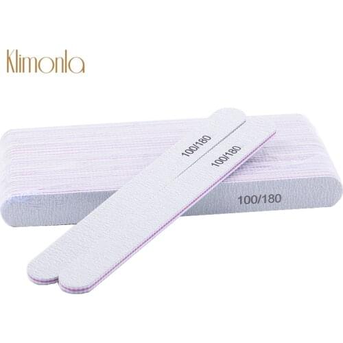 25pcs Nail Sanding Files Block Buffer For Acrylic Gel Tips Nail Polish Strips Cuticle Remover Manicure Tools 100/180 Nail File