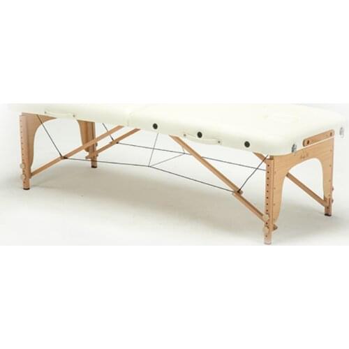 Adjustable Foldable portable salon beauty salon SPA tattoo furniture beech wooden white leather patio facial massage bed table