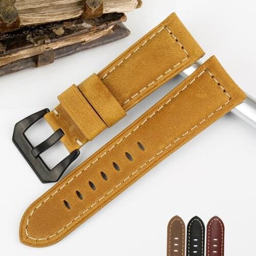 Watch Band Leather Strap Watch Strap with Genuine Leather Strap Bracelet for Panerai PAM111 441 359 Series 22 24 26mm Wrist Band